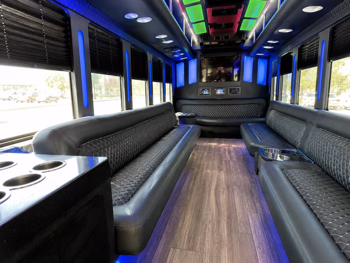 philadelphia 15 passenger party bus inside