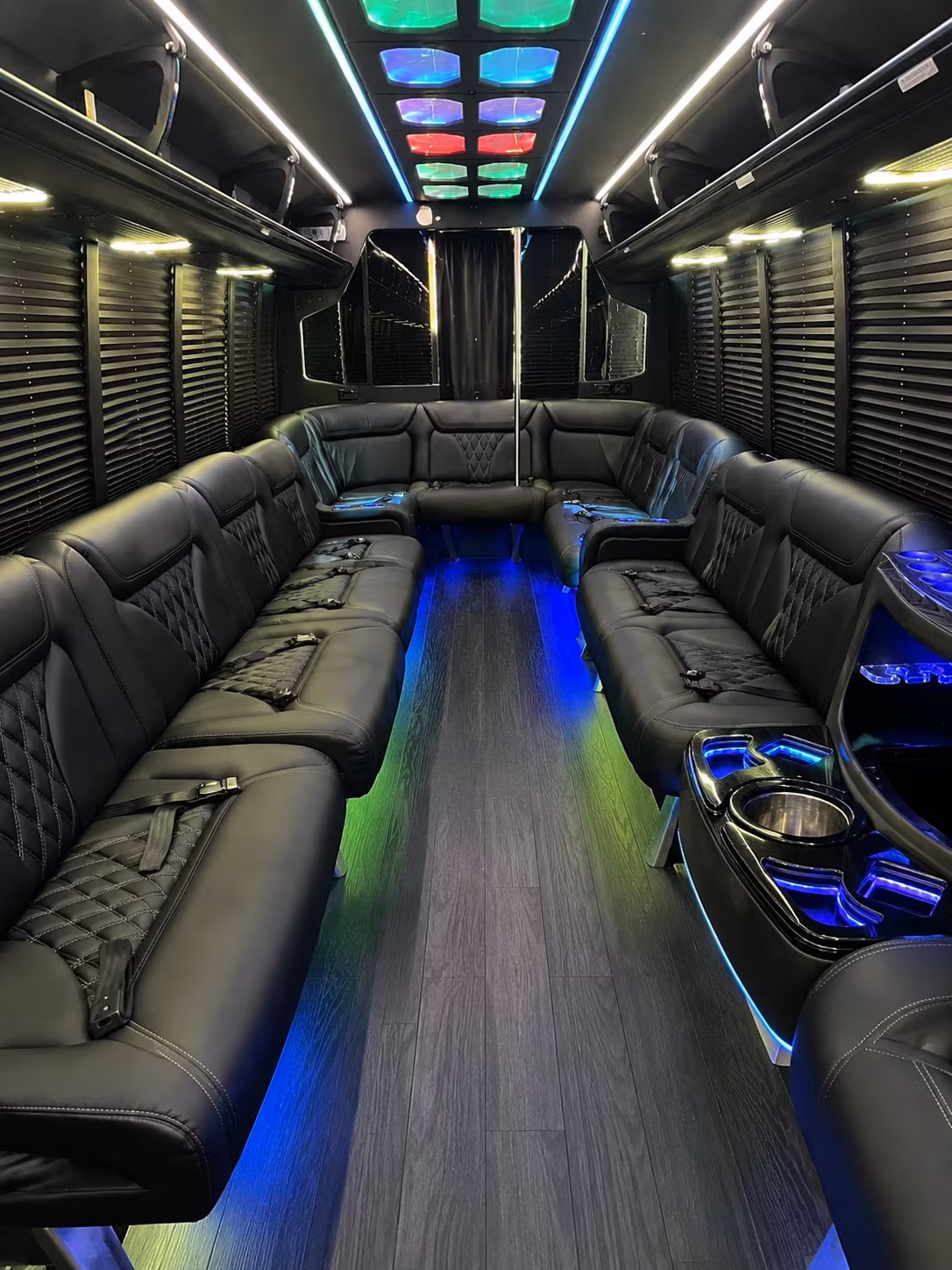 philadelphia 20 passenger party bus interior