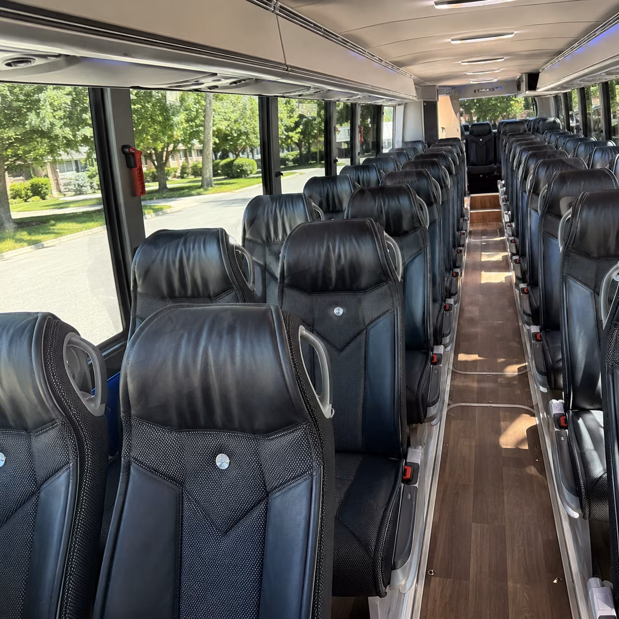 philadelphia 40 passenger charter bus inside