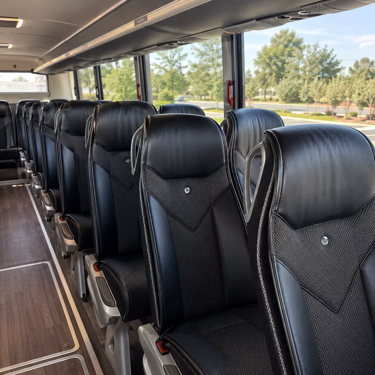 philadelphia 45 passenger charter bus interior