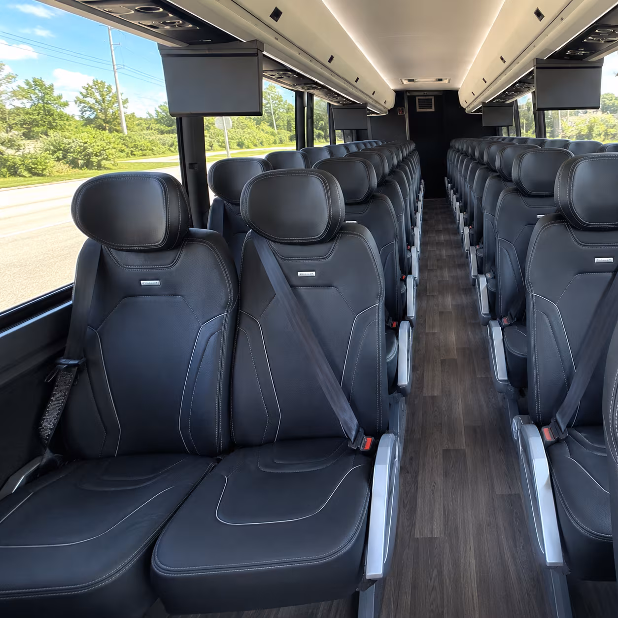 philadelphia 47 passenger charter bus inside