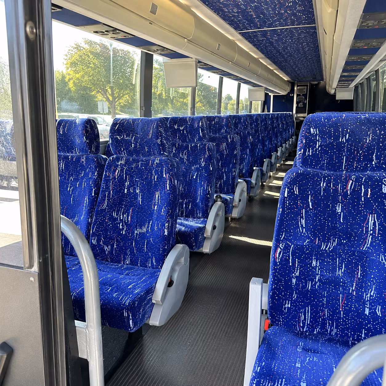 philadelphia 50 passenger charter bus inside
