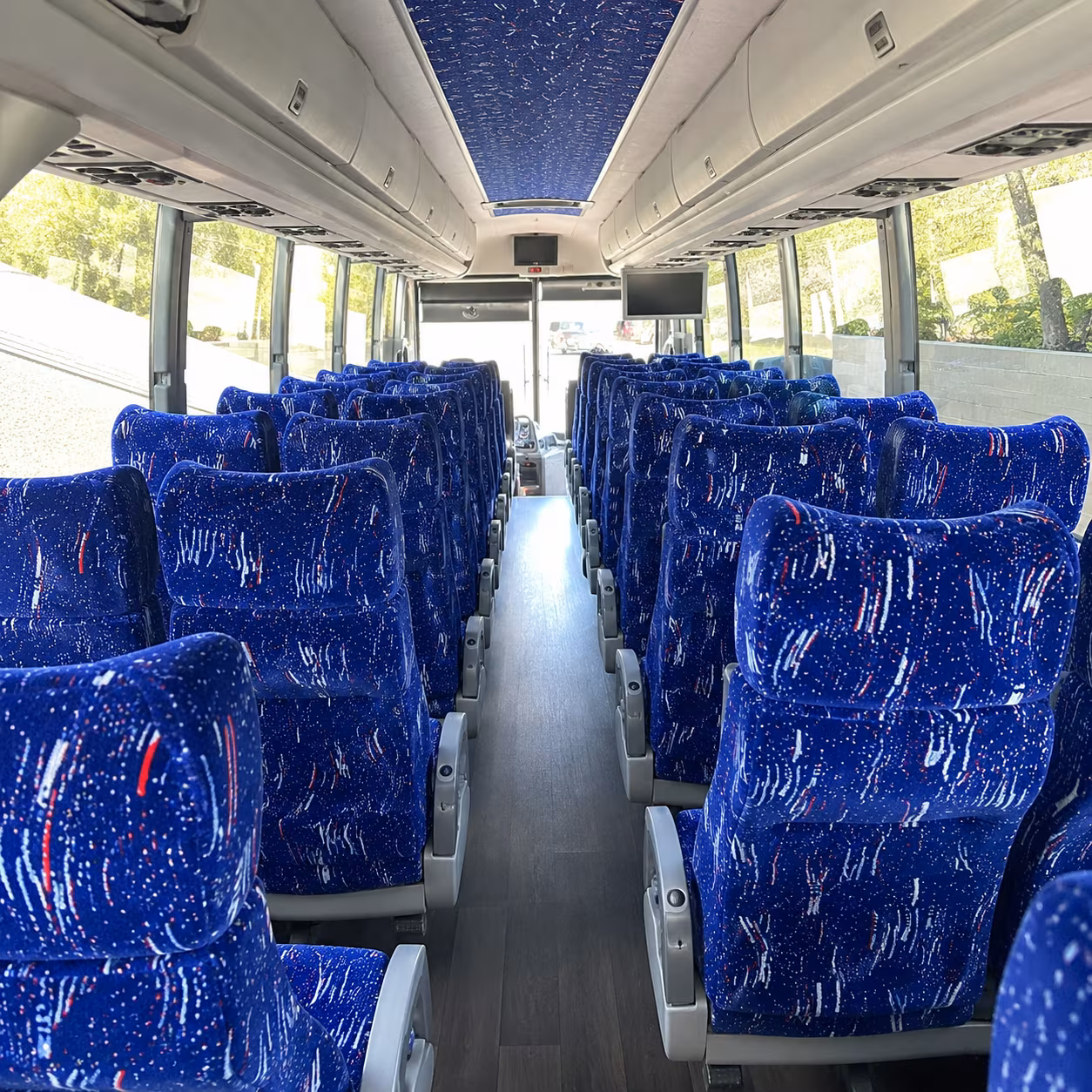 philadelphia 50 passenger charter bus interior