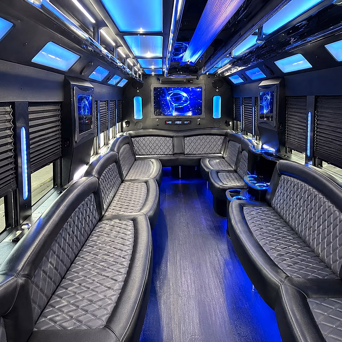 philadelphia 50 passenger party bus interior